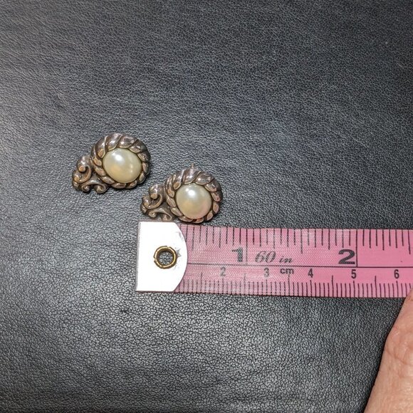 Brighton Retired Moon Glow Pearl Post Earrings - Picture 3 of 6